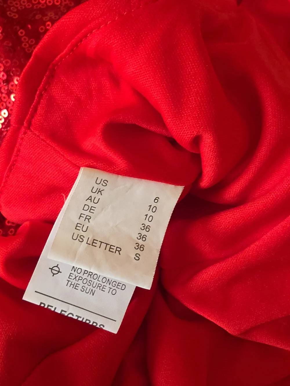 Kate Kasin Red Sequin V-Neck Evening Gown